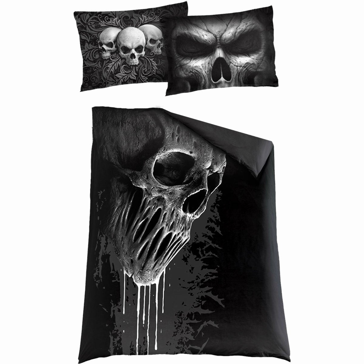 SKULL SCROLL - Single Duvet Cover + UK And EU Pillow case - Spiral USA