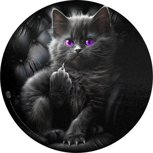CATTITUDE - Glass Chopping Board (Circular)