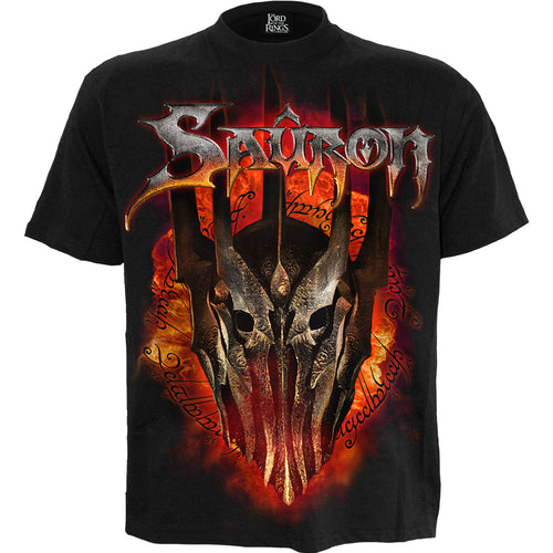 LOTR - SAURON - METAL TEE - Front Print T-Shirt Black