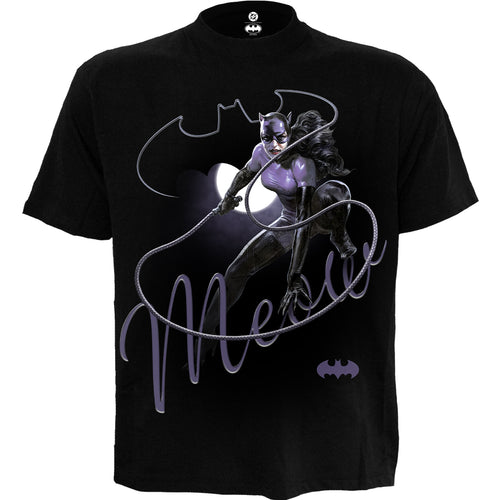 CATWOMAN - MEOW - Front Print T-Shirt Black