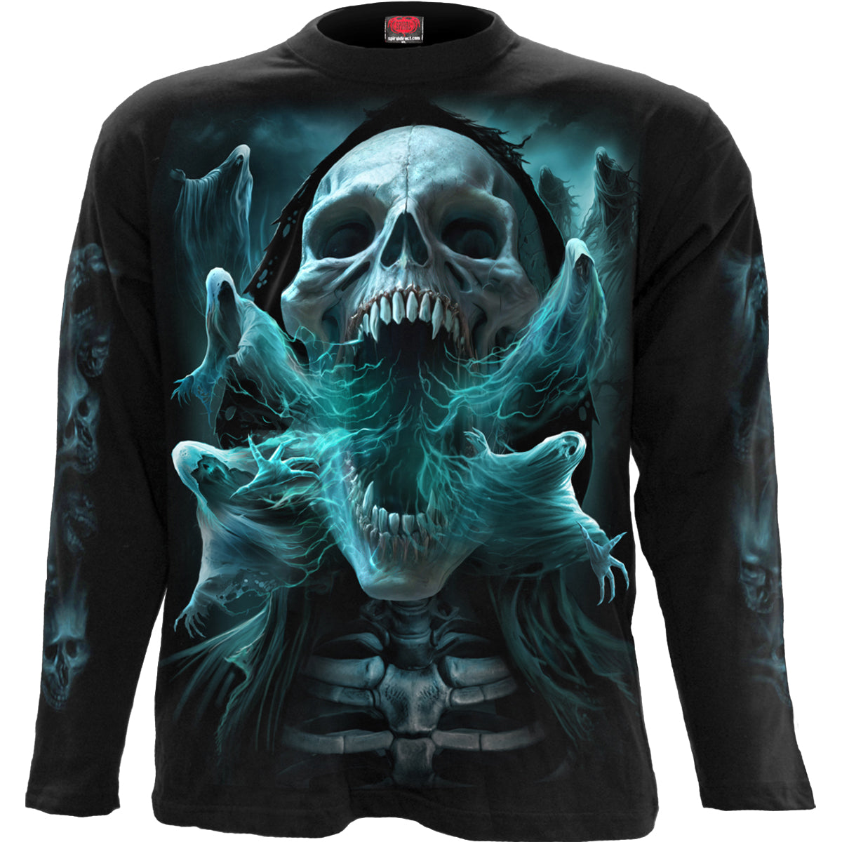 Spiral Faces of Goth Uomo T-Shirt Nero S 100% Cotone Regular Spiral Faces of Goth Uomo T-Shirt Nero S 100% Cotone Regular