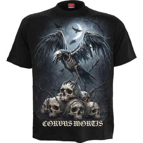 CORVUS MORTIS - Front Print T-Shirt Black
