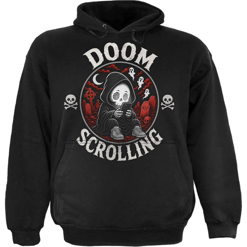 DOOM SCROLLING - Hoody Black Front Only