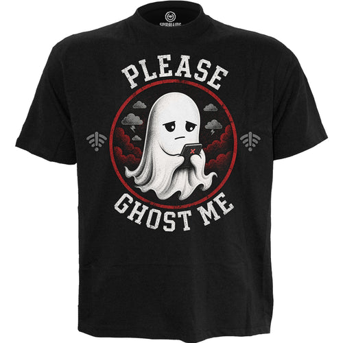 GHOST ME - Front Print T-Shirt Black