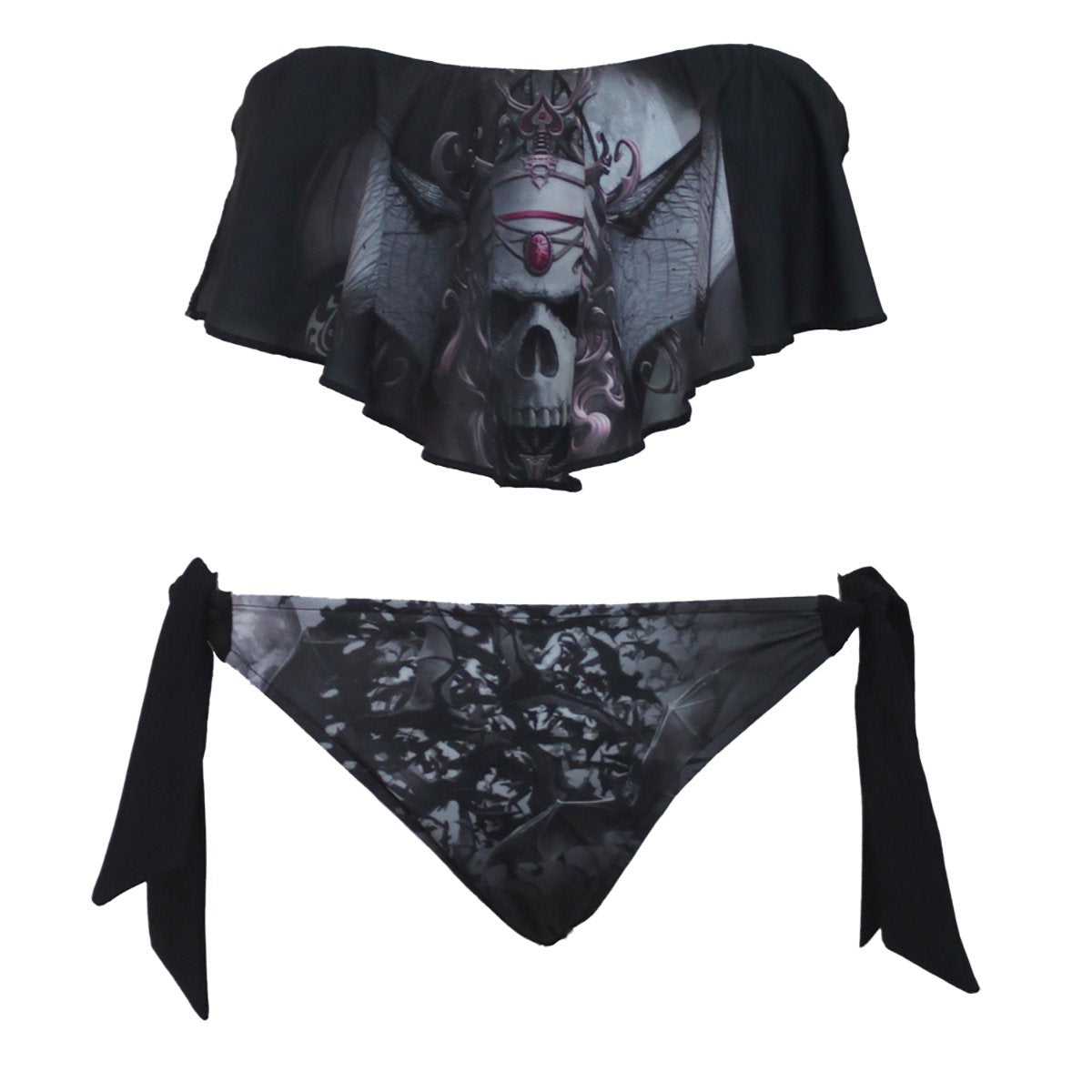 GOTH NIGHTS - Allover Flapover Bikini Swimsuit - Spiral USA