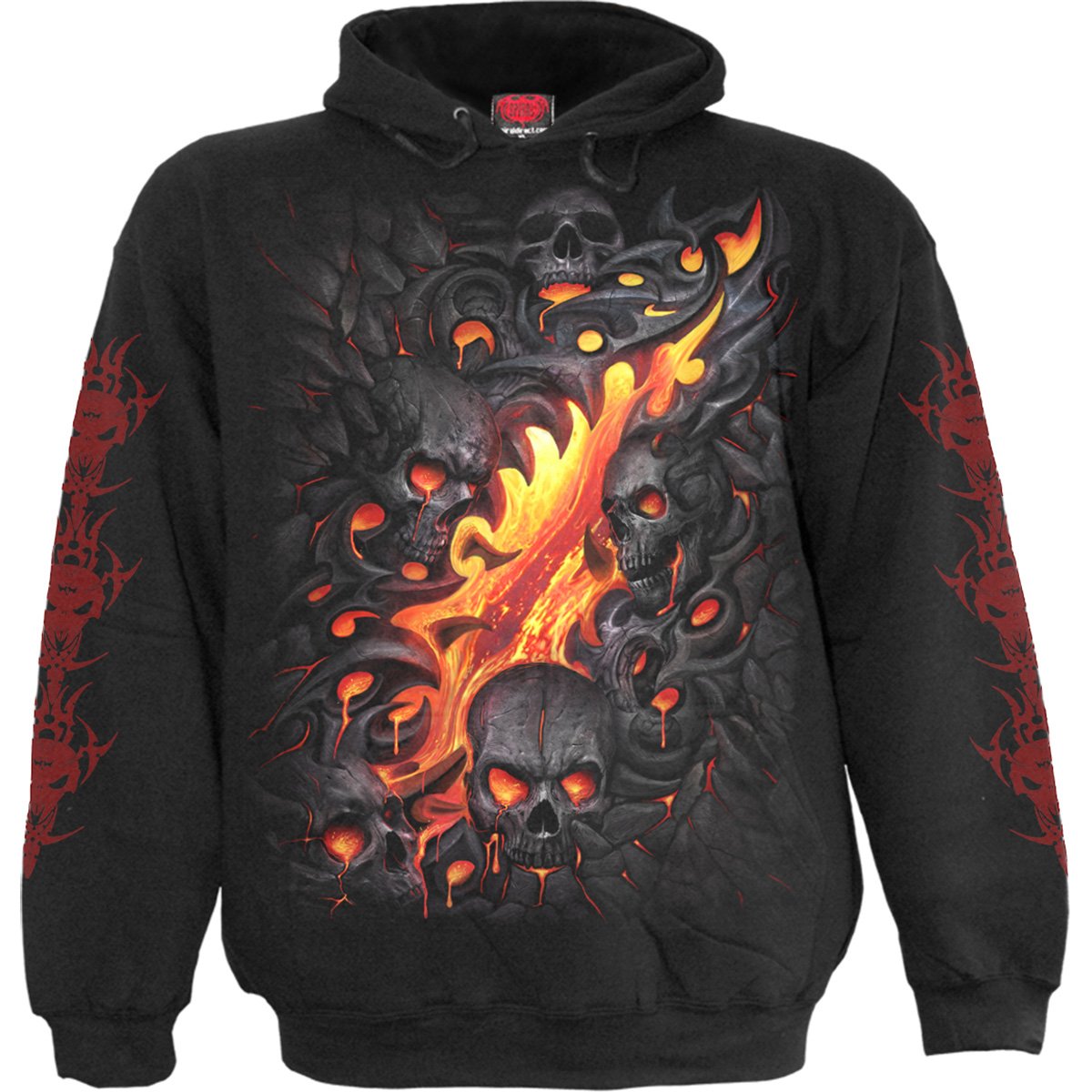 SKULL LAVA - Hoody Black - Spiral USA