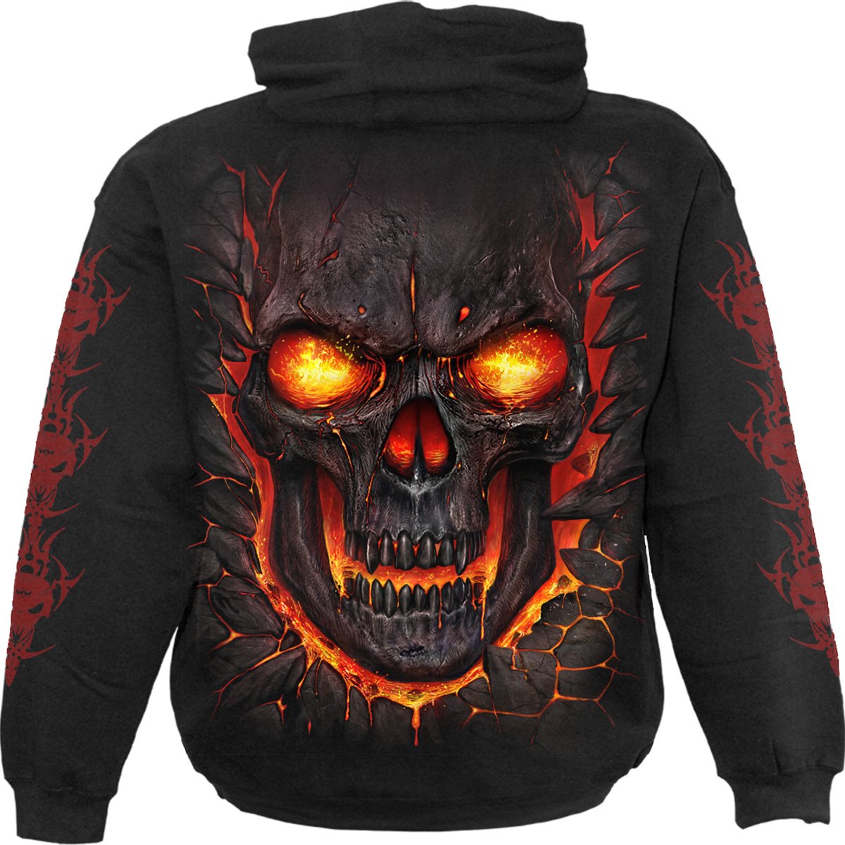 SKULL LAVA - Hoody Black - Spiral USA