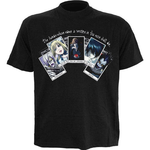 DEATH NOTE - PLAYING CARDS - Front Print T-Shirt Black
