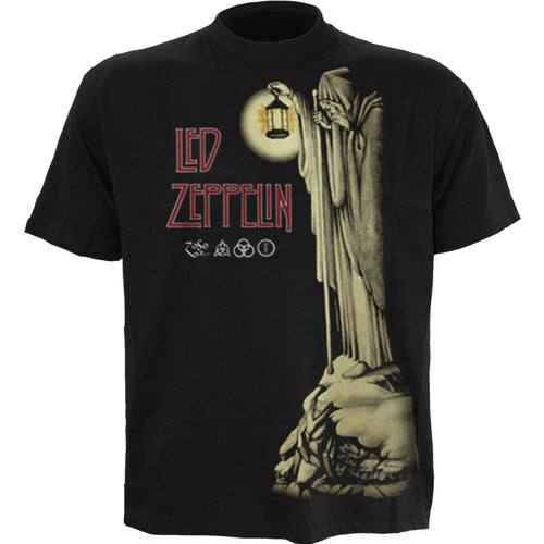 LED ZEPPELIN - HERMIT - T-SHIRT - Front Print T-Shirt Black