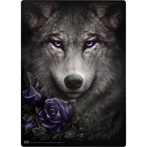 WOLF ROSES - Glass Chopping Board (Rectangular)