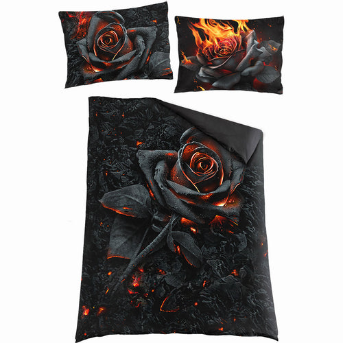 BURNT ROSE - Single Duvet Cover + UK And EU Pillow case