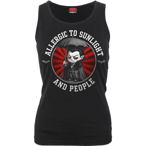 ALLERGIES - Razor Back Top Black