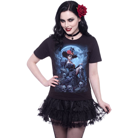 NIGHT OF THE DEAD - Front Print T-Shirt Black