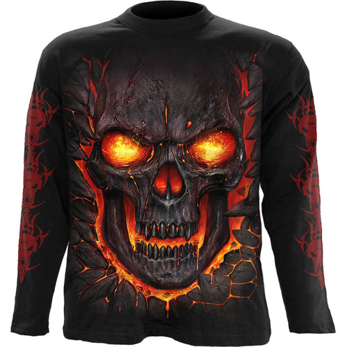 SKULL LAVA - Longsleeve T-Shirt Black