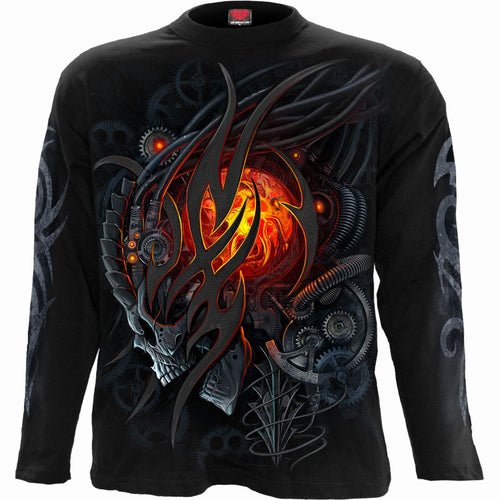 STEAMPUNK SKULL - Longsleeve T-Shirt Black